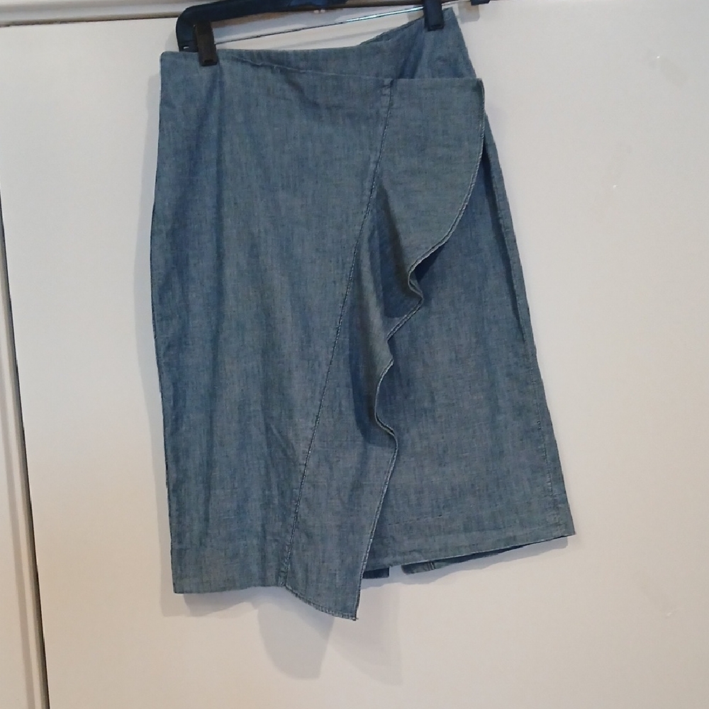 J. Crew Asymmetrical Denim Skirt